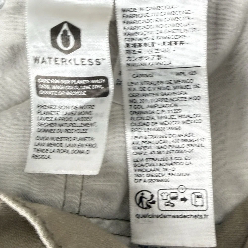 Levi's‎ 559 Relaxed Straight Jeans Mens 34x32 Khaki Tan WaterLess Casual Pants